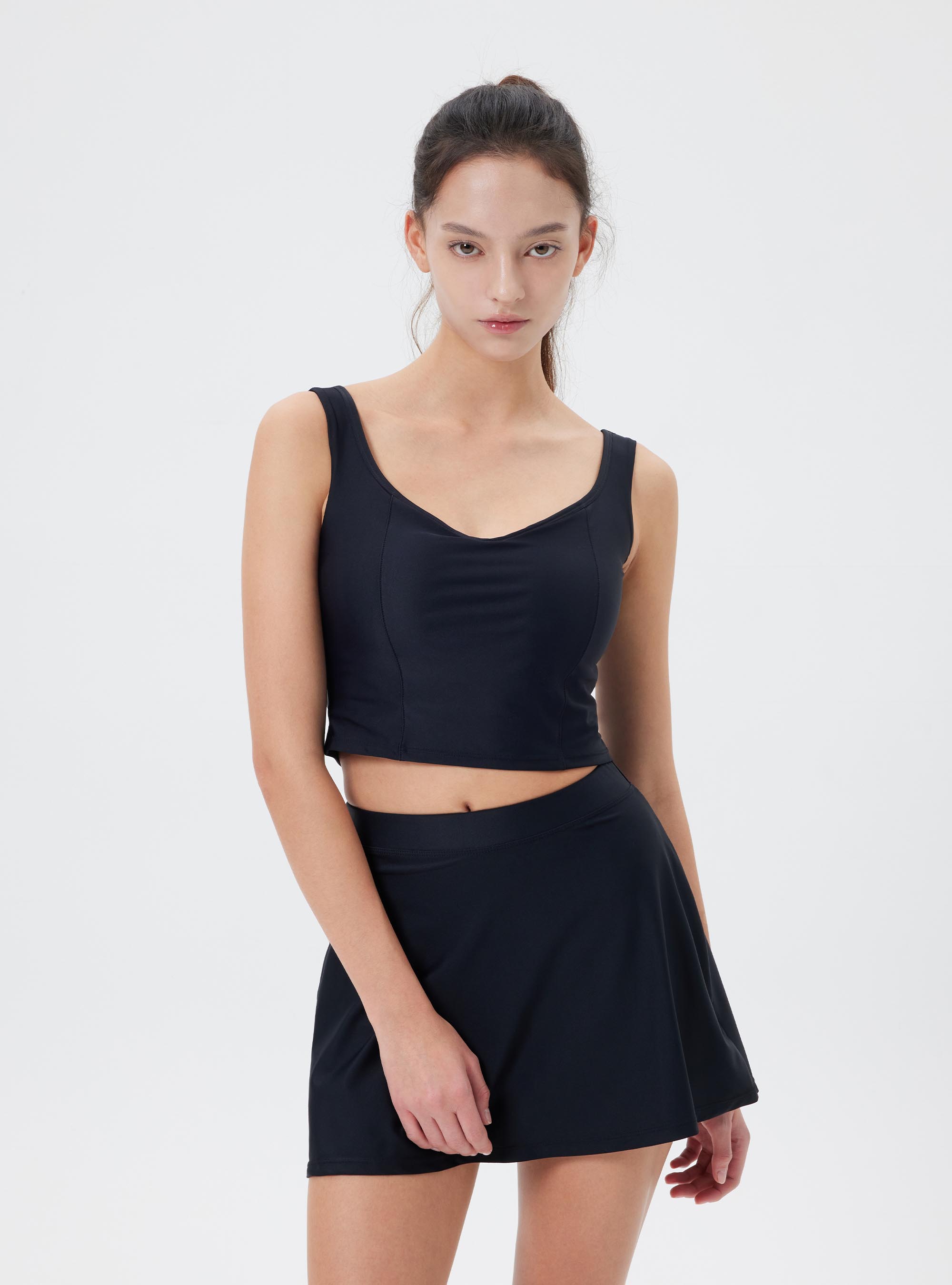 [SET] 루나 스윔수트 탑 &amp; 릴리 스윔수트 스커트  Luna swimsuit top &amp; Lily swimsuit skirt (1color)